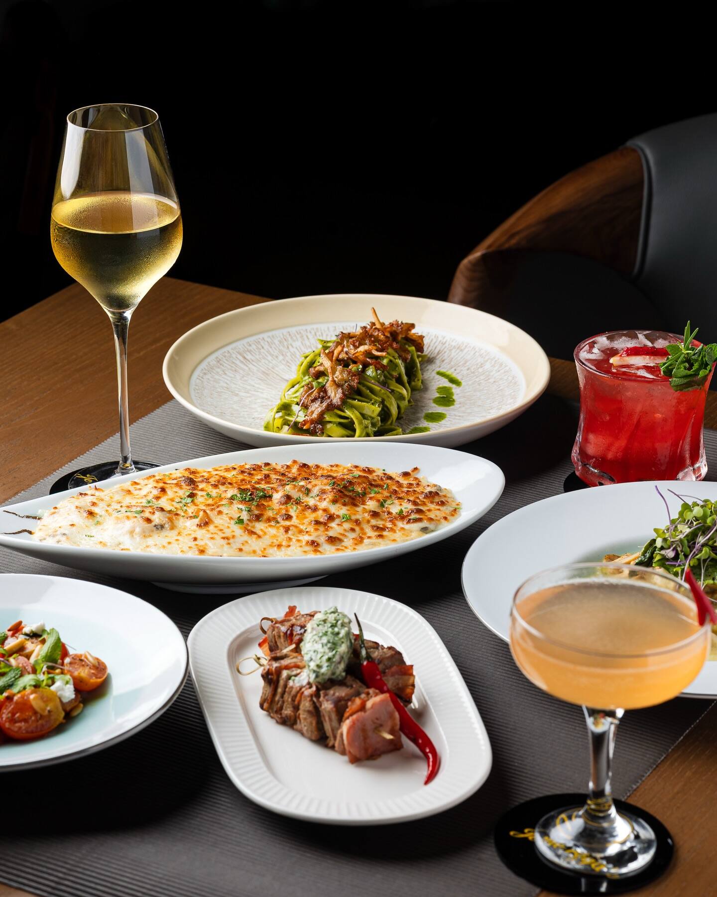 Signature dishes and cocktails