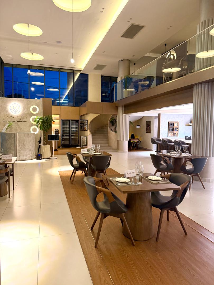 The Je Me Régale private dining room in Labone, Accra